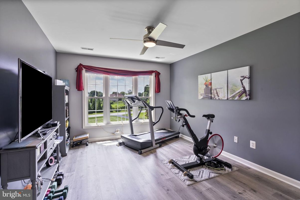 Fitness Equipment, Interior, Wood Texture Flooring