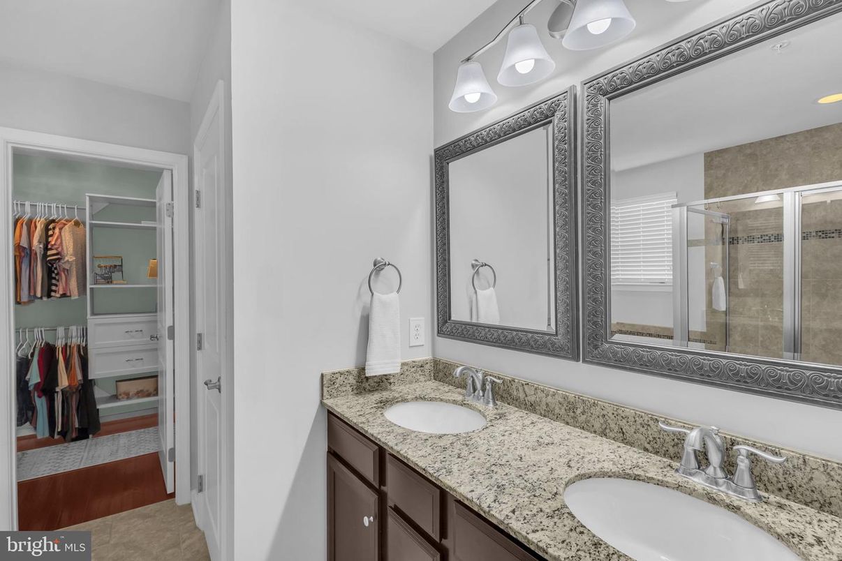 Bathroom, Dual Sink Vanities, Glass Shower, Interior, Walk-in Closets