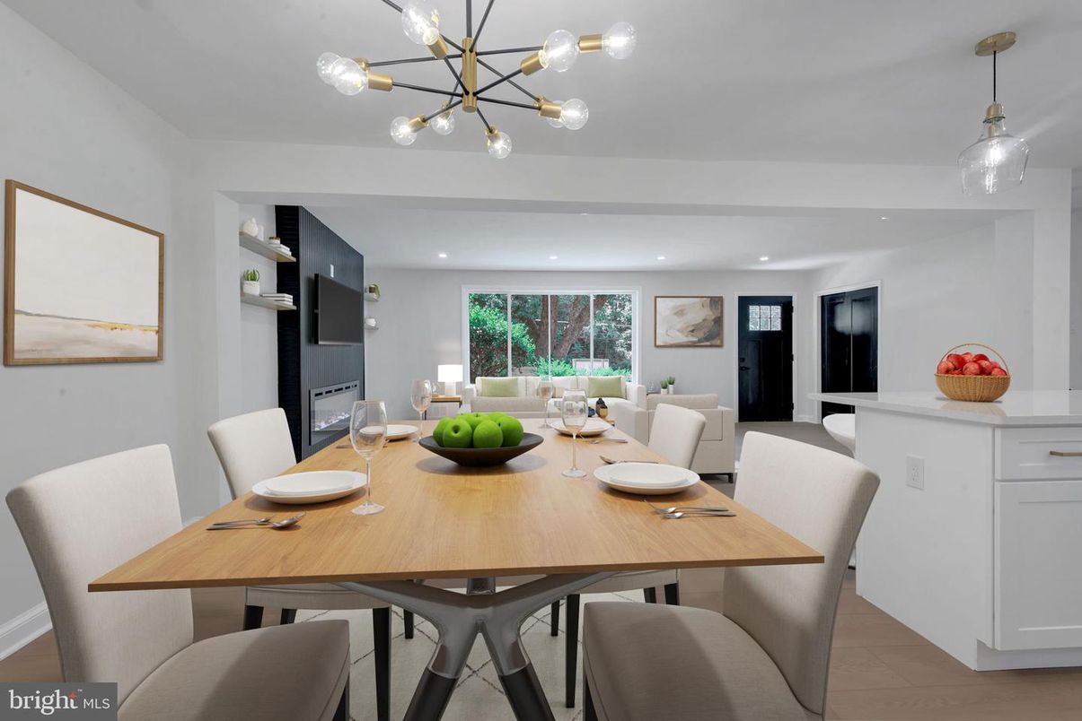 Dining room, Interior, Pendant Lights, Recessed Lighting