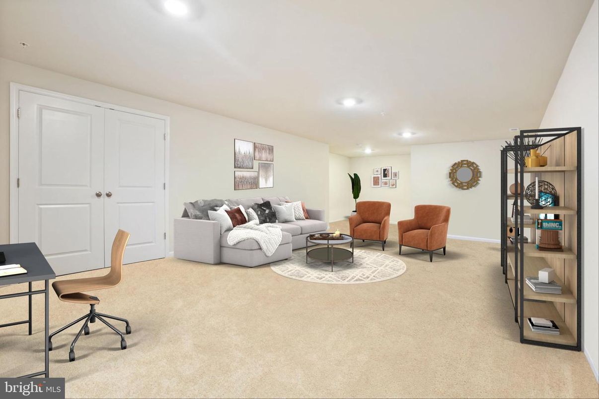 Home Office, Interior, Living room, Recessed Lighting
