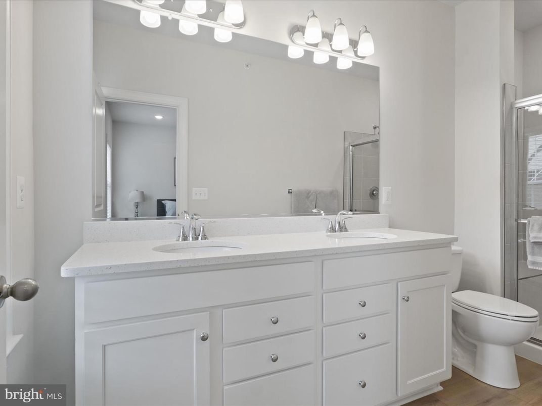 Bathroom, Dual Sink Vanities, Interior, Wood Texture Flooring