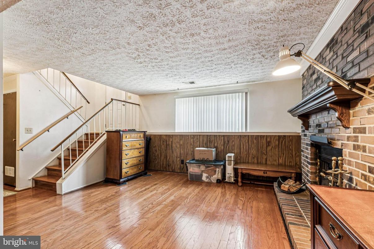 Fireplace, Interior, Stone Walls, Wood Texture Flooring