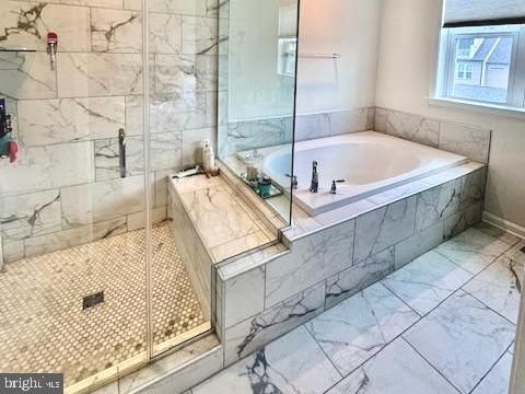 Bathroom, Glass Shower, Interior, Marble, Marble Walls