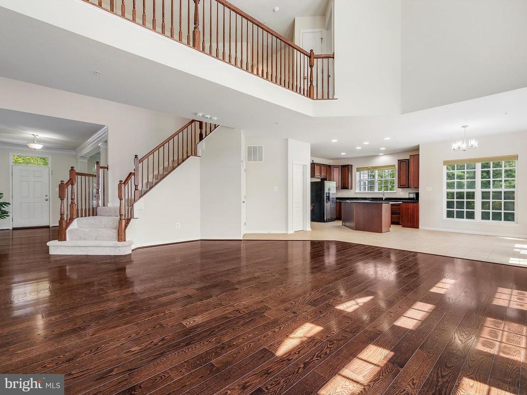 Chandelier, Interior, Kitchen, Recessed Lighting, Wood Texture Flooring