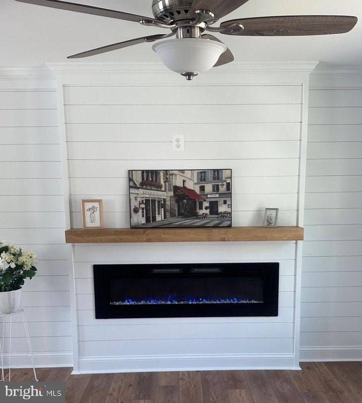 Fireplace, Interior, Wood Texture Flooring