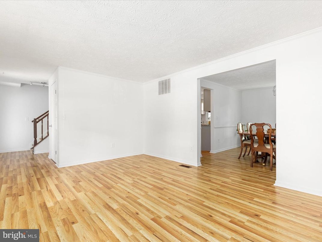 Dining room, Empty room, Interior, Wood Texture Flooring
