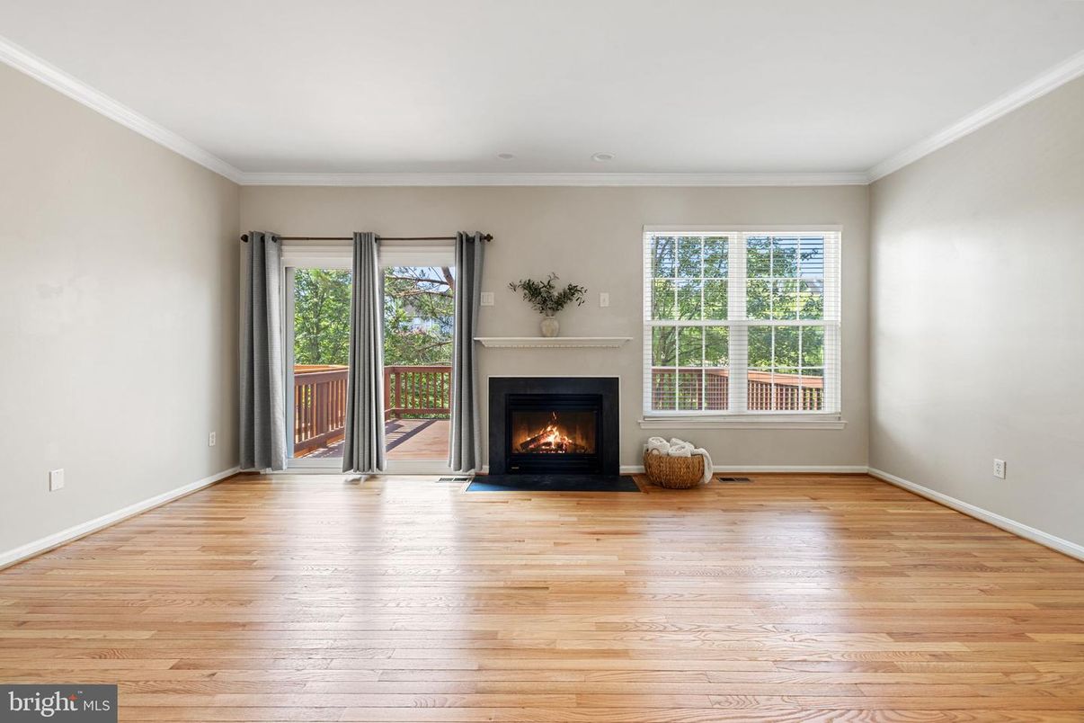 Empty room, Fireplace, Interior, Wood Texture Flooring