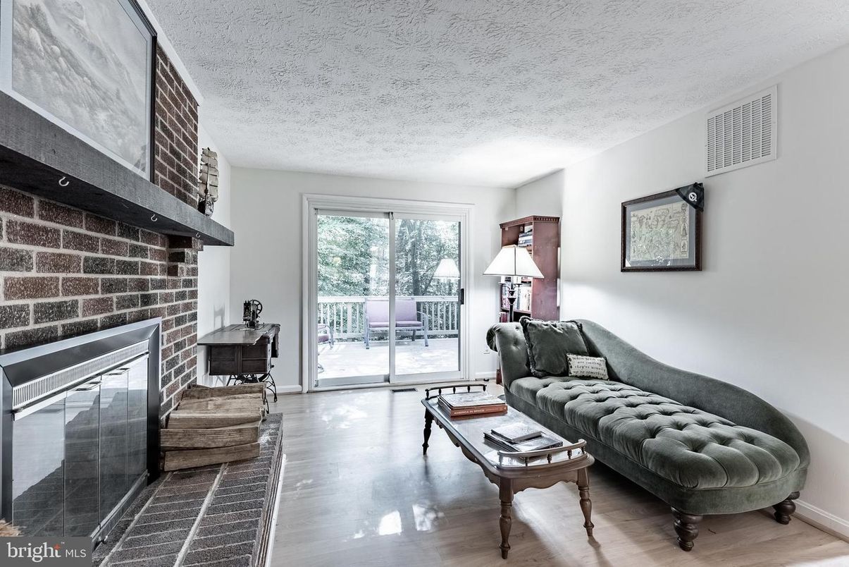 Fireplace, Interior, Living room, Stone Walls, Wood Texture Flooring