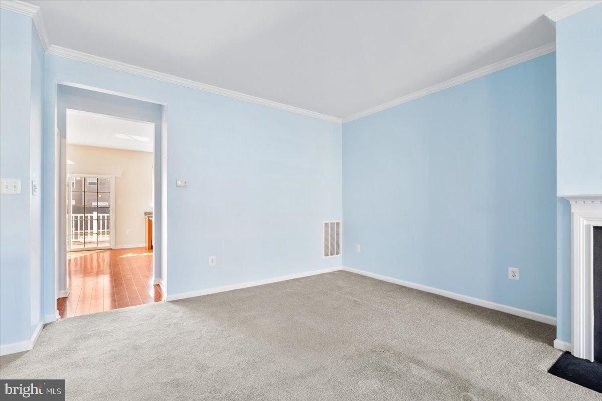 Empty room, Fireplace, Interior, Wood Texture Flooring