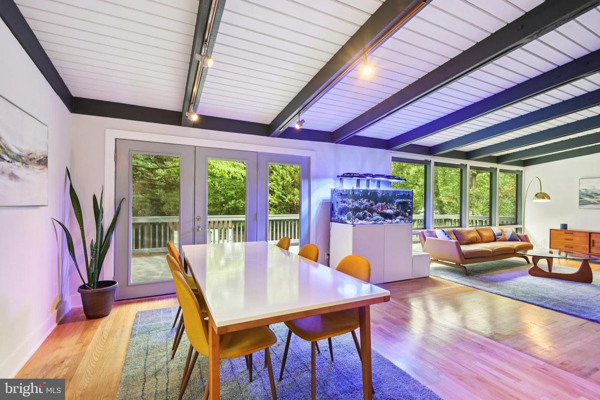 Dining room, Interior, Living room, Wooden Beams, Wood Texture Flooring