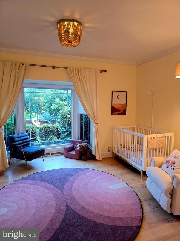 Bedroom, Chandelier, Interior, Wood Texture Flooring