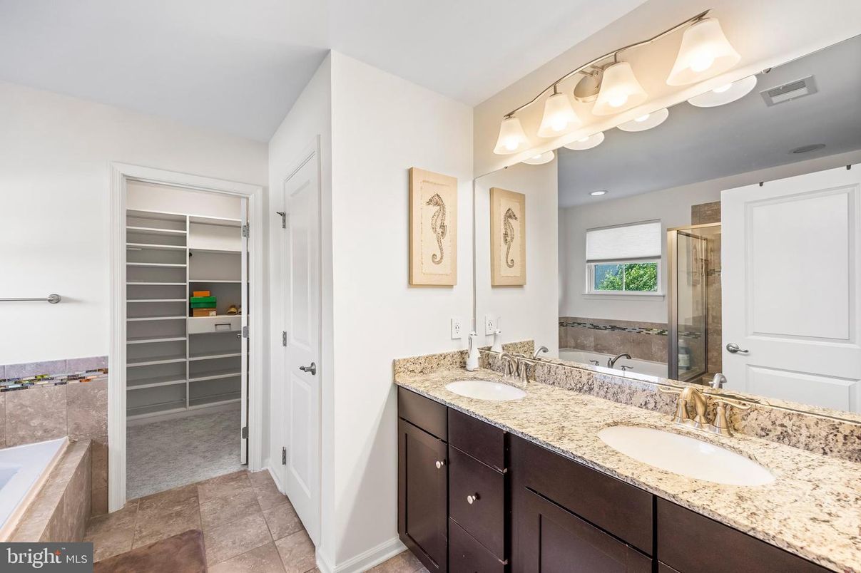 Bathroom, Dual Sink Vanities, Glass Shower, Interior, Walk-in Closets