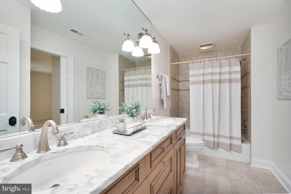 Bathroom, Dual Sink Vanities, Glass Shower, Interior