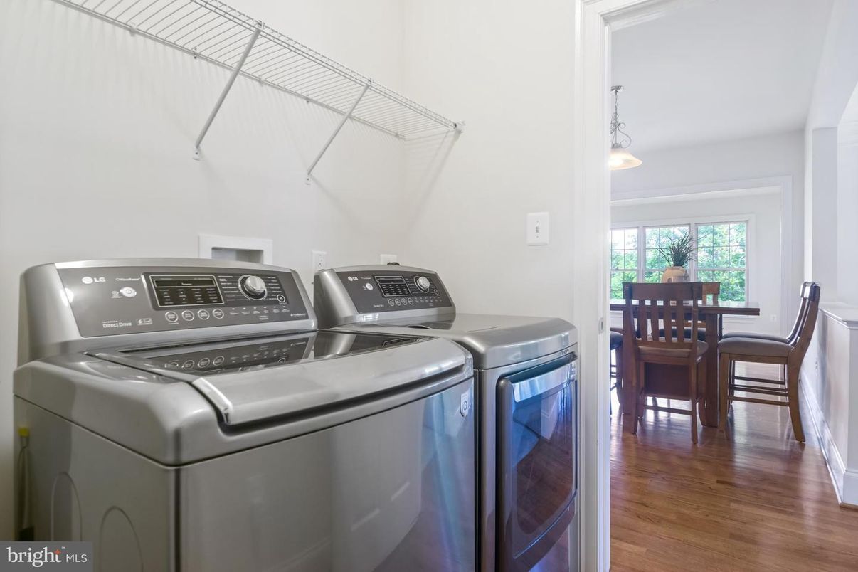 Dining room, Interior, Washer, Wood Texture Flooring
