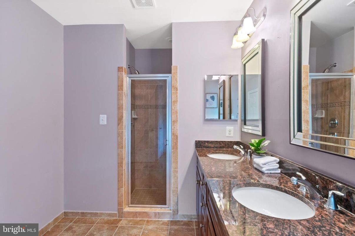 Bathroom, Dual Sink Vanities, Glass Shower, Interior