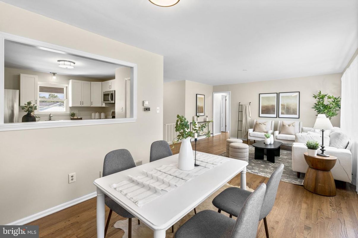 Dining room, Interior, Kitchen, Living room, Wood Texture Flooring