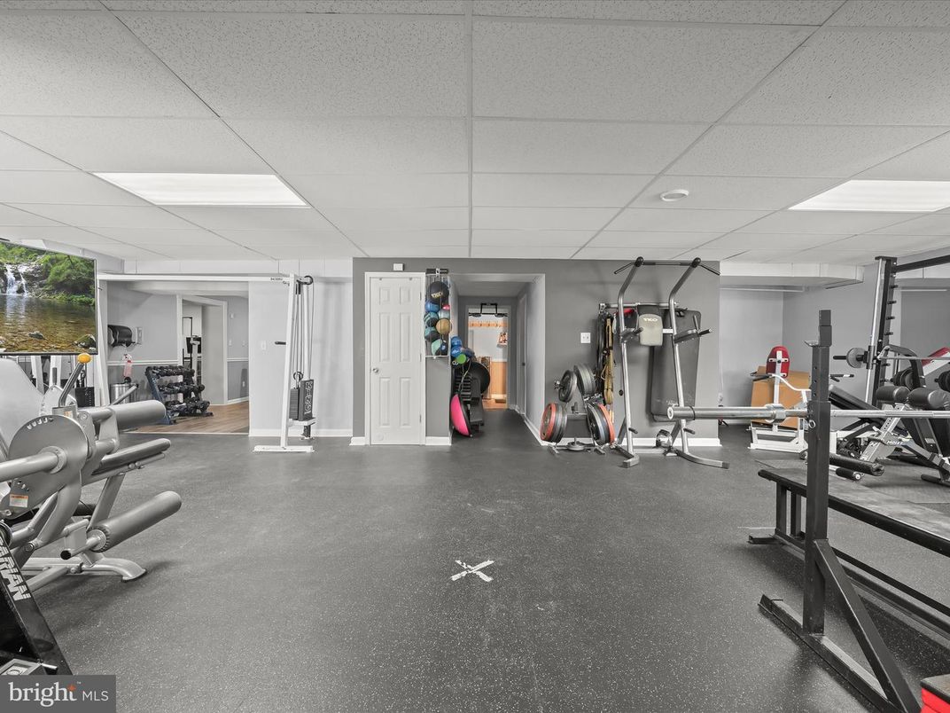Fitness Equipment, Gym, Interior, Recessed Lighting