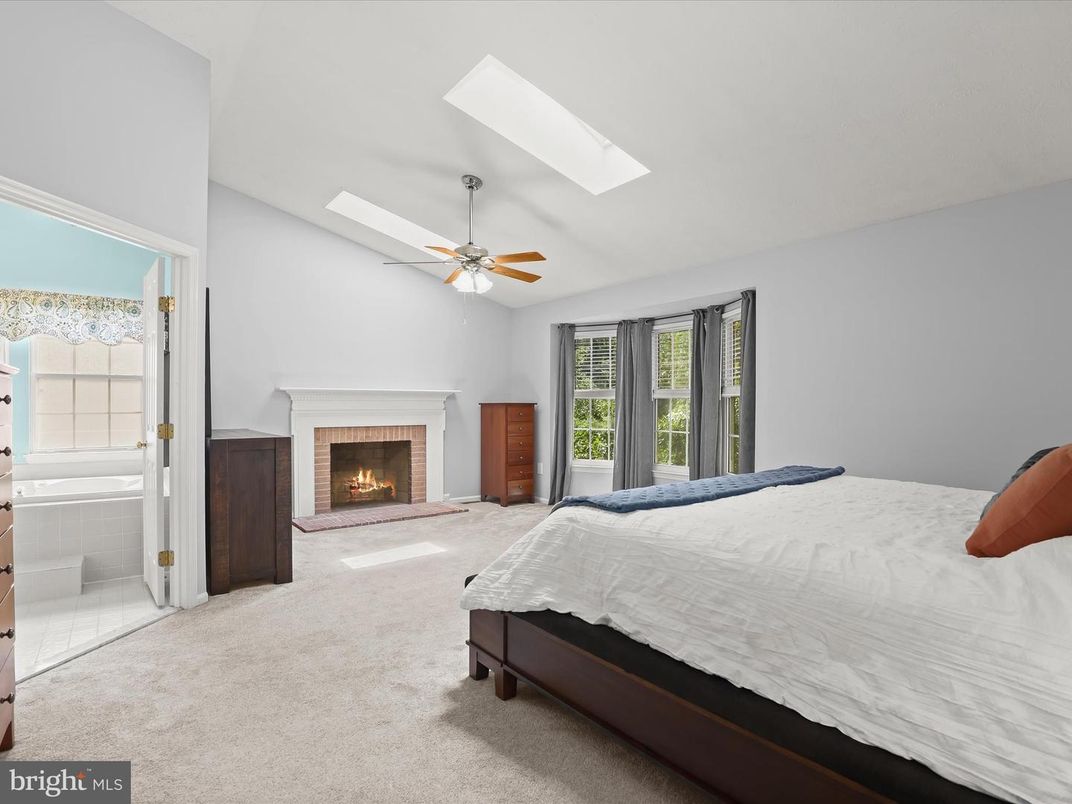 Bedroom, Fireplace, Interior