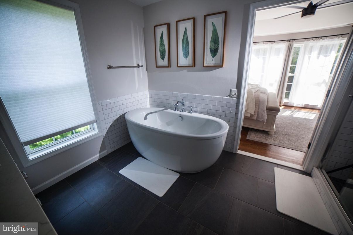 Bathroom, Free Standing Baths, Interior, Wood Texture Flooring