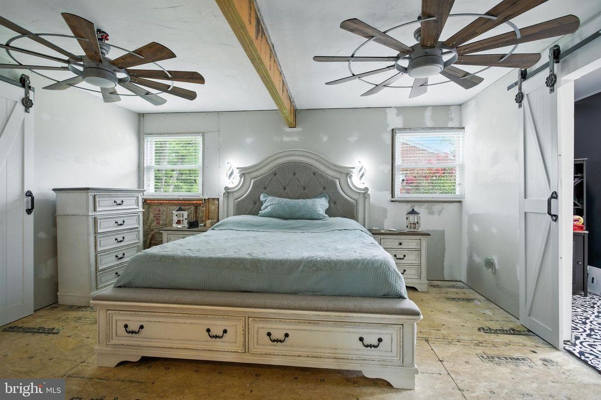 Bedroom, Interior, Wooden Beams