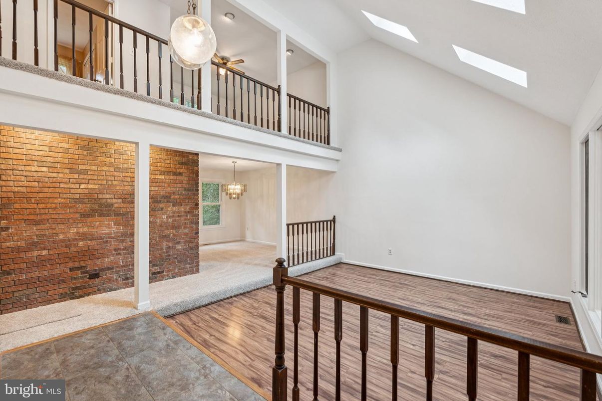 Chandelier, Interior, Pendant Lights, Stone Walls, Wood Texture Flooring