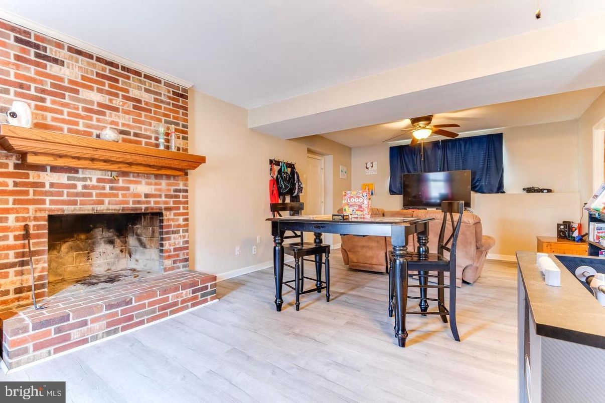 Fireplace, Interior, Stone Walls, Wood Texture Flooring