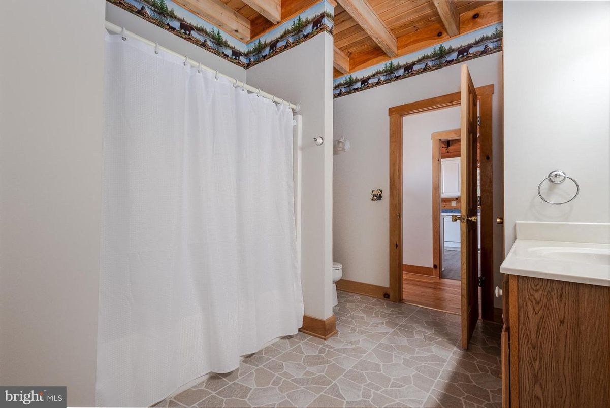 Bathroom, Interior, Wooden Beams, Wooden Ceilings