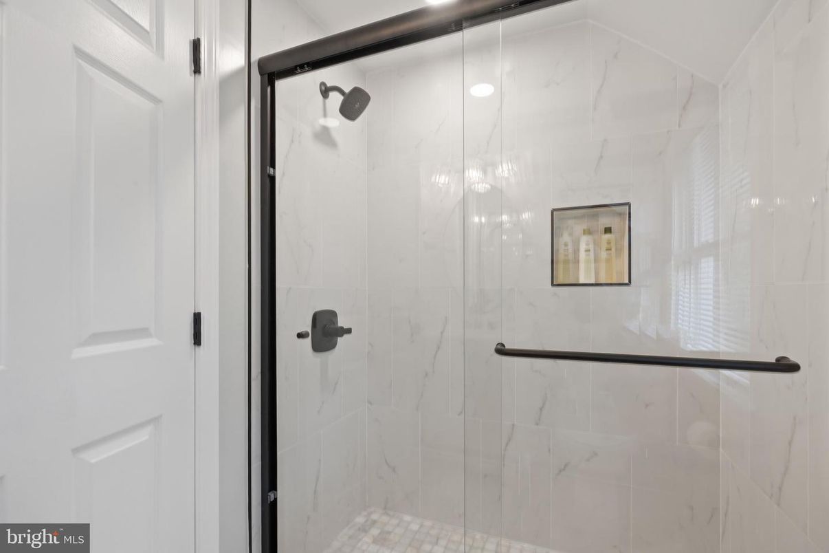 Bathroom, Glass Shower, Interior, Marble Walls