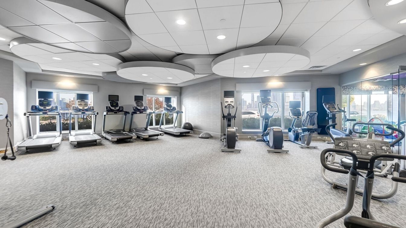 Fitness Equipment, Gym, Interior, Recessed Lighting