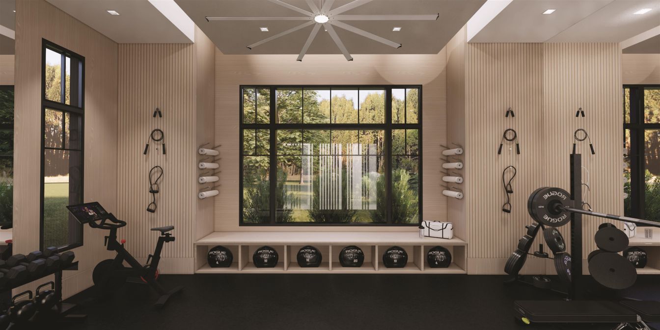 Fitness Equipment, Interior, Recessed Lighting