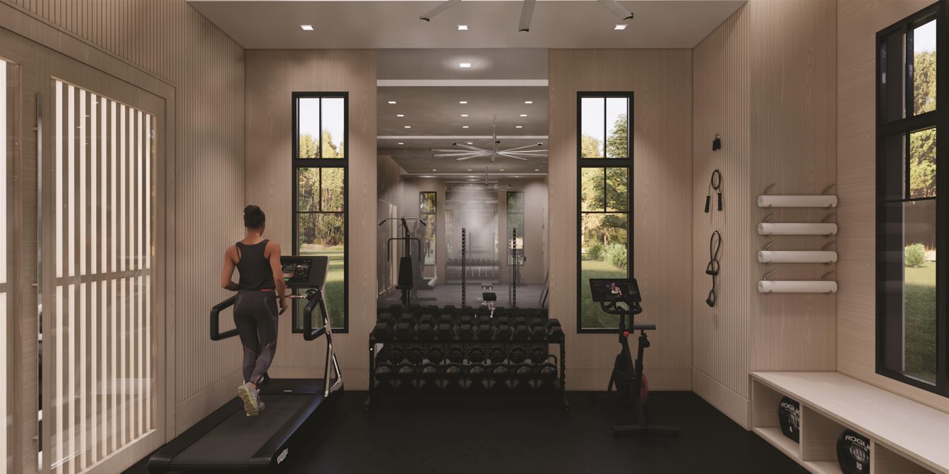 Fitness Equipment, Interior, Recessed Lighting