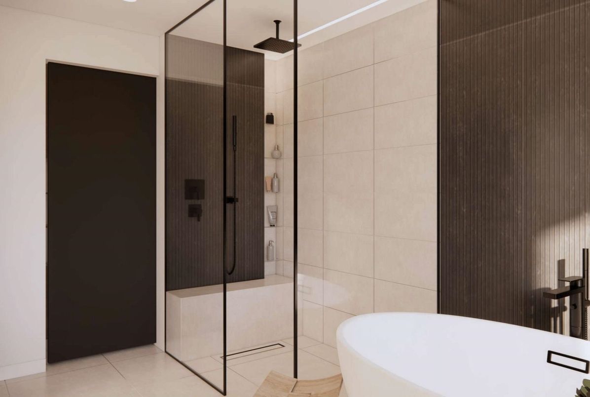 Bathroom, Free Standing Baths, Glass Shower, Interior