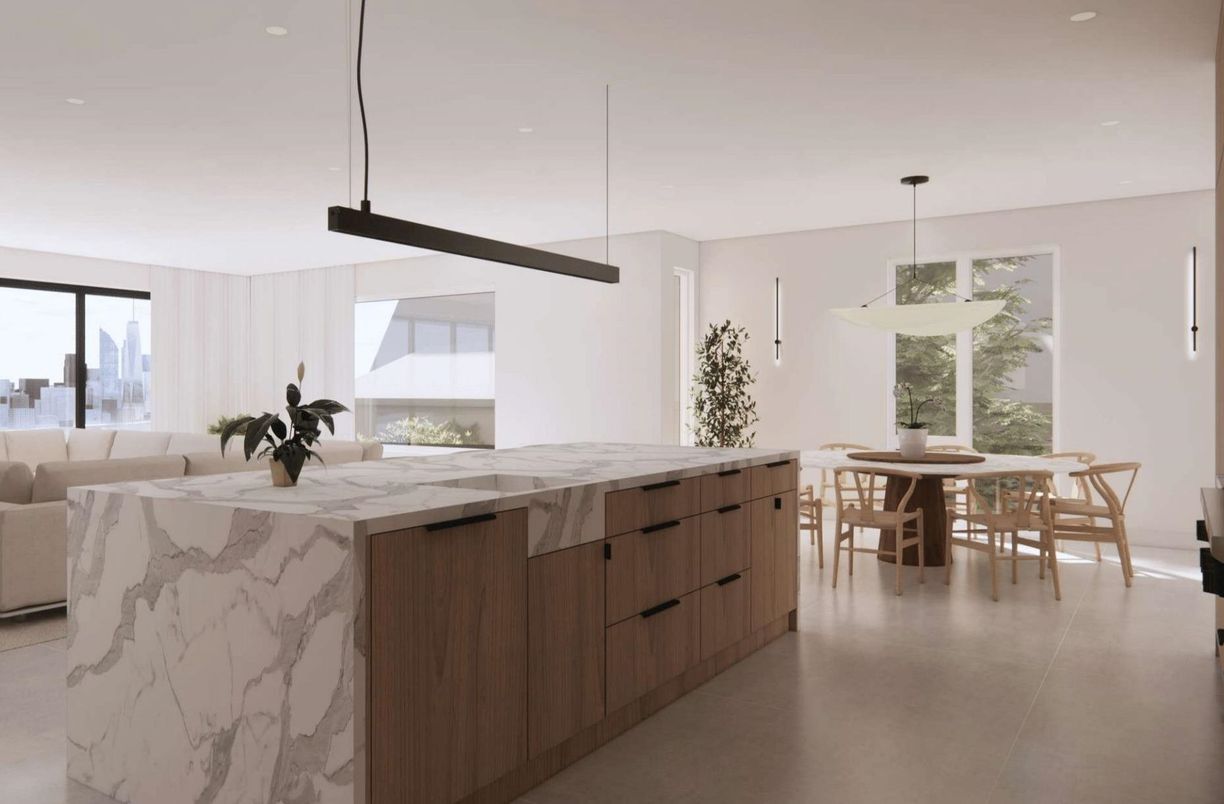 Dining room, Interior, Kitchen, Pendant Lights, Recessed Lighting