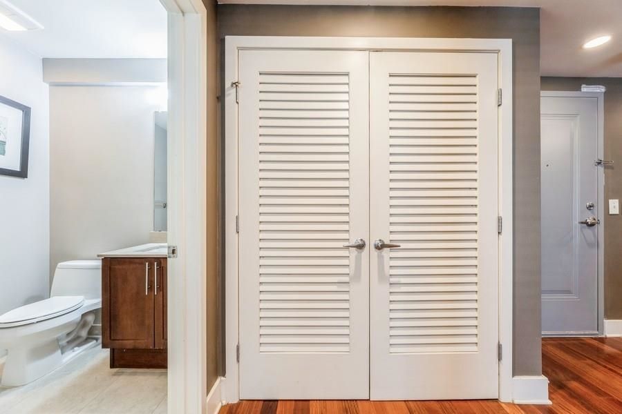 Bathroom, Interior, Recessed Lighting, Wood Texture Flooring