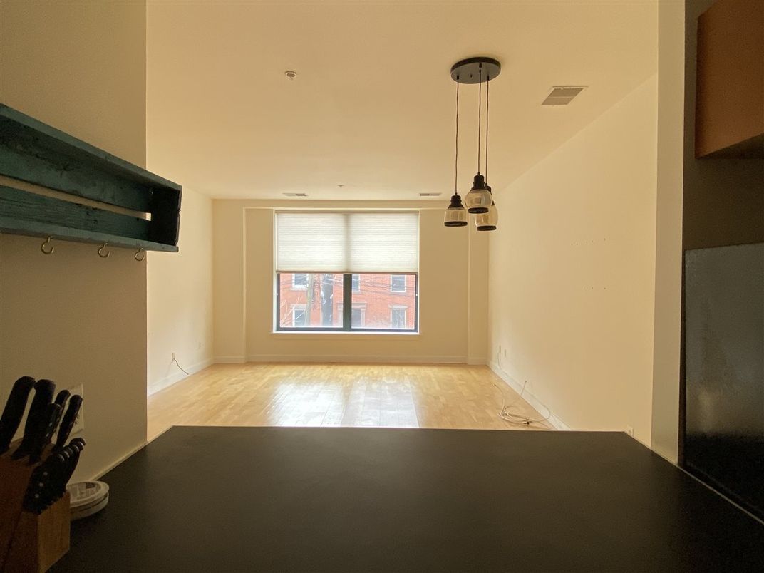 Empty room, Interior, Pendant Lights, Recessed Lighting, Wood Texture Flooring