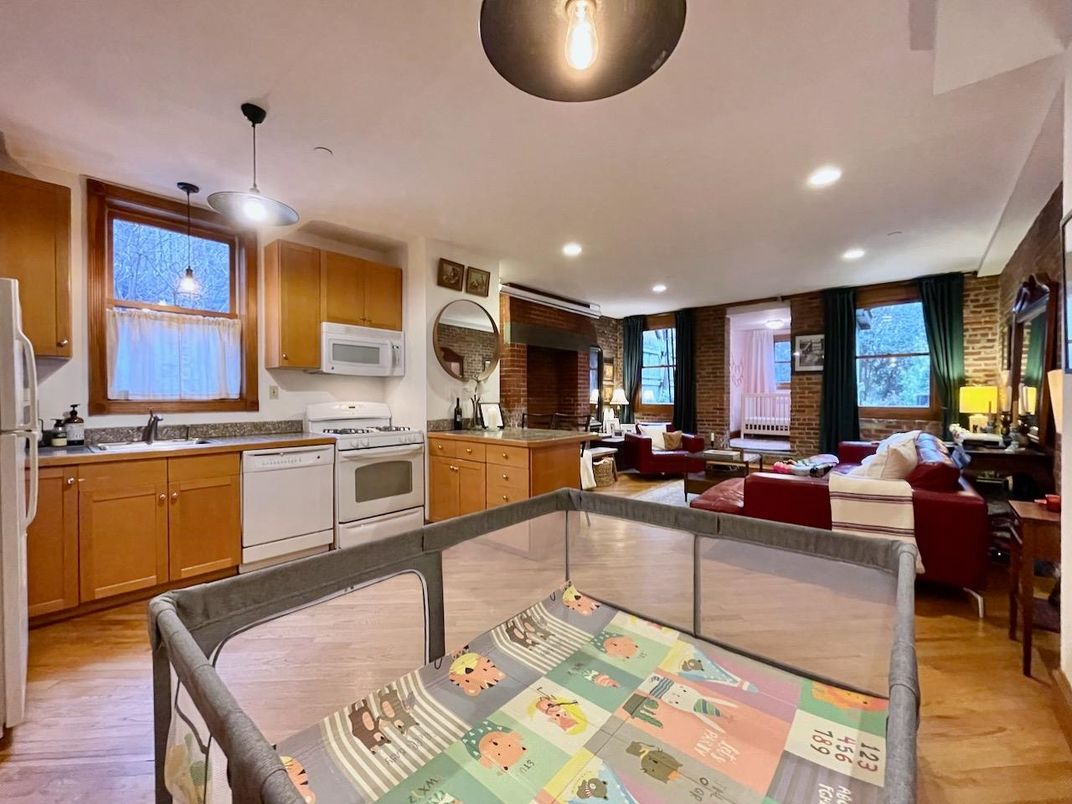 Interior, Kitchen, Living room, Pendant Lights, Recessed Lighting, Wood Texture Flooring