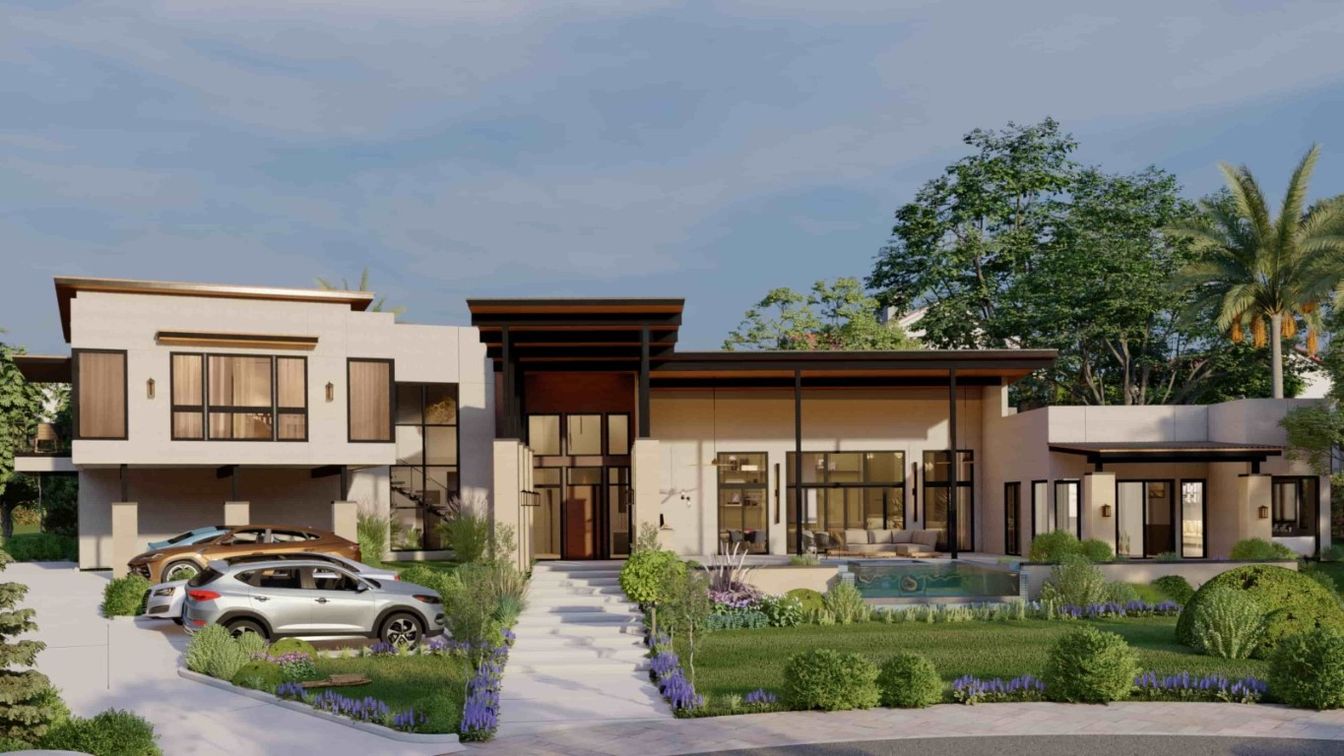 Exterior, Facade, Modern