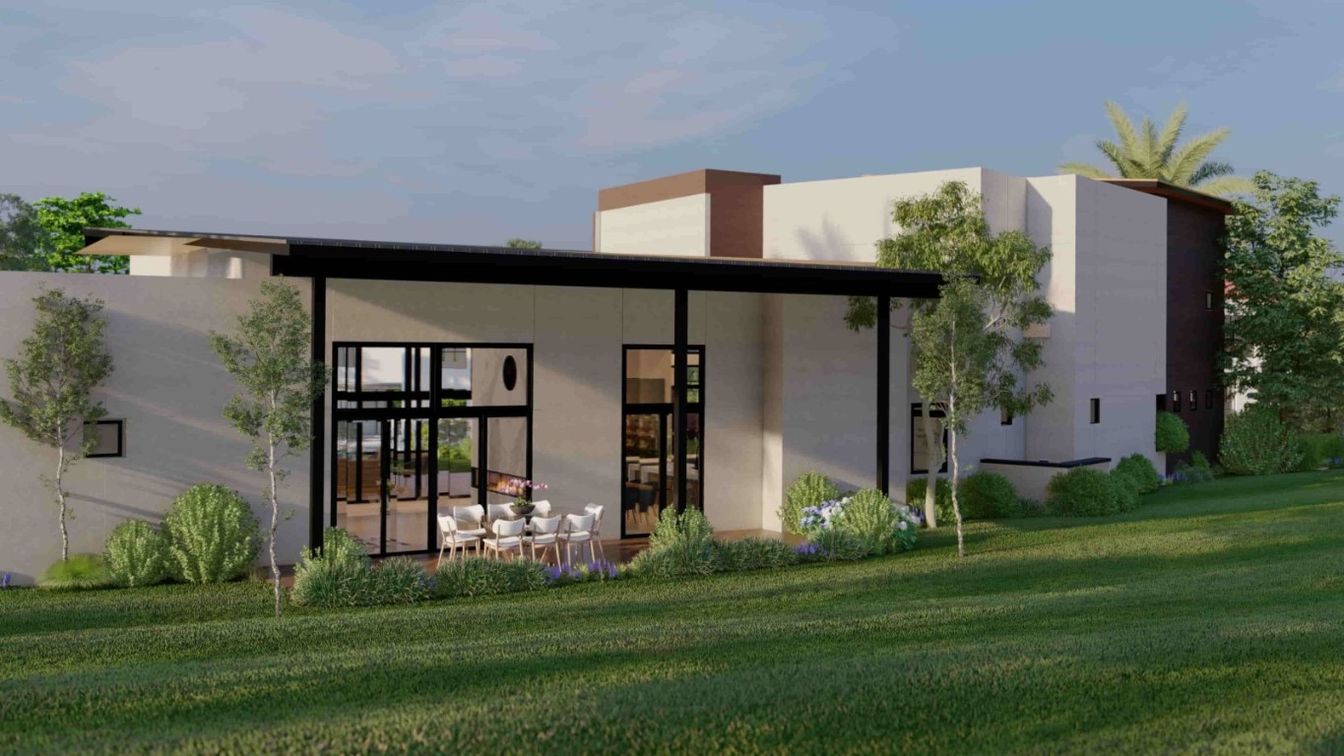 Backyard, Exterior, Facade, Modern