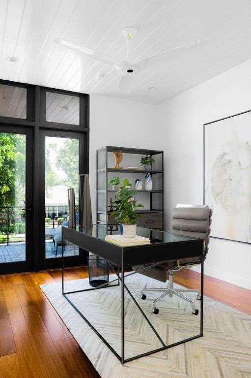 Home Office, Interior, Wood Texture Flooring