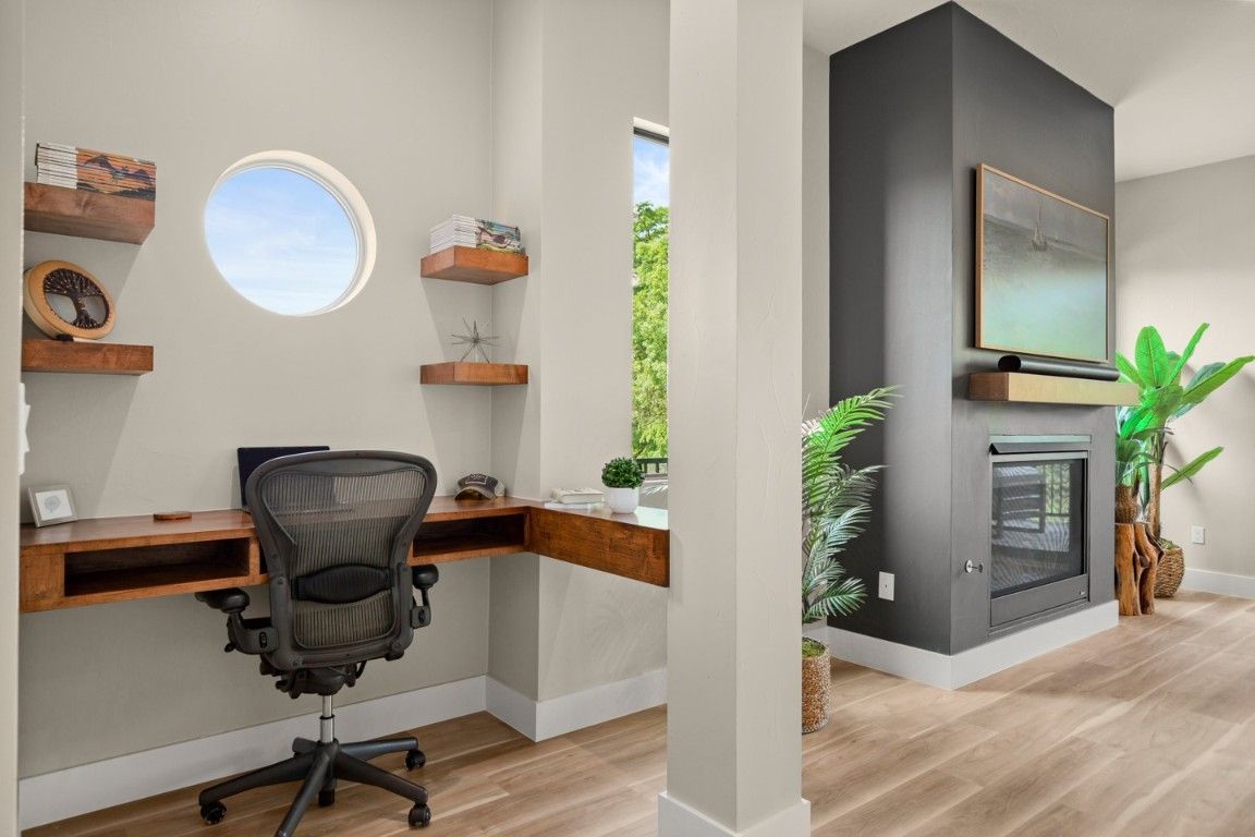 Home Office, Interior, Wood Texture Flooring