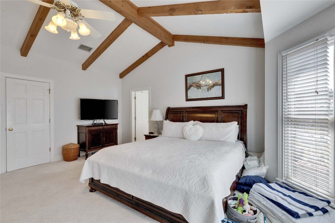 Bedroom, Interior, Wooden Beams