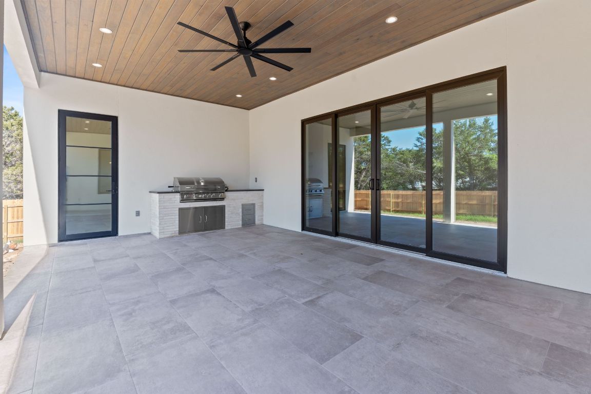 Exterior, Recessed Lighting, Wooden Ceilings