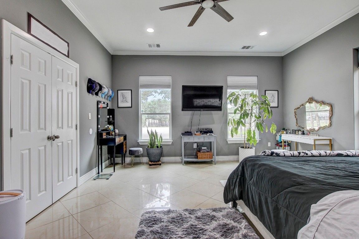 Bedroom, Interior, Recessed Lighting