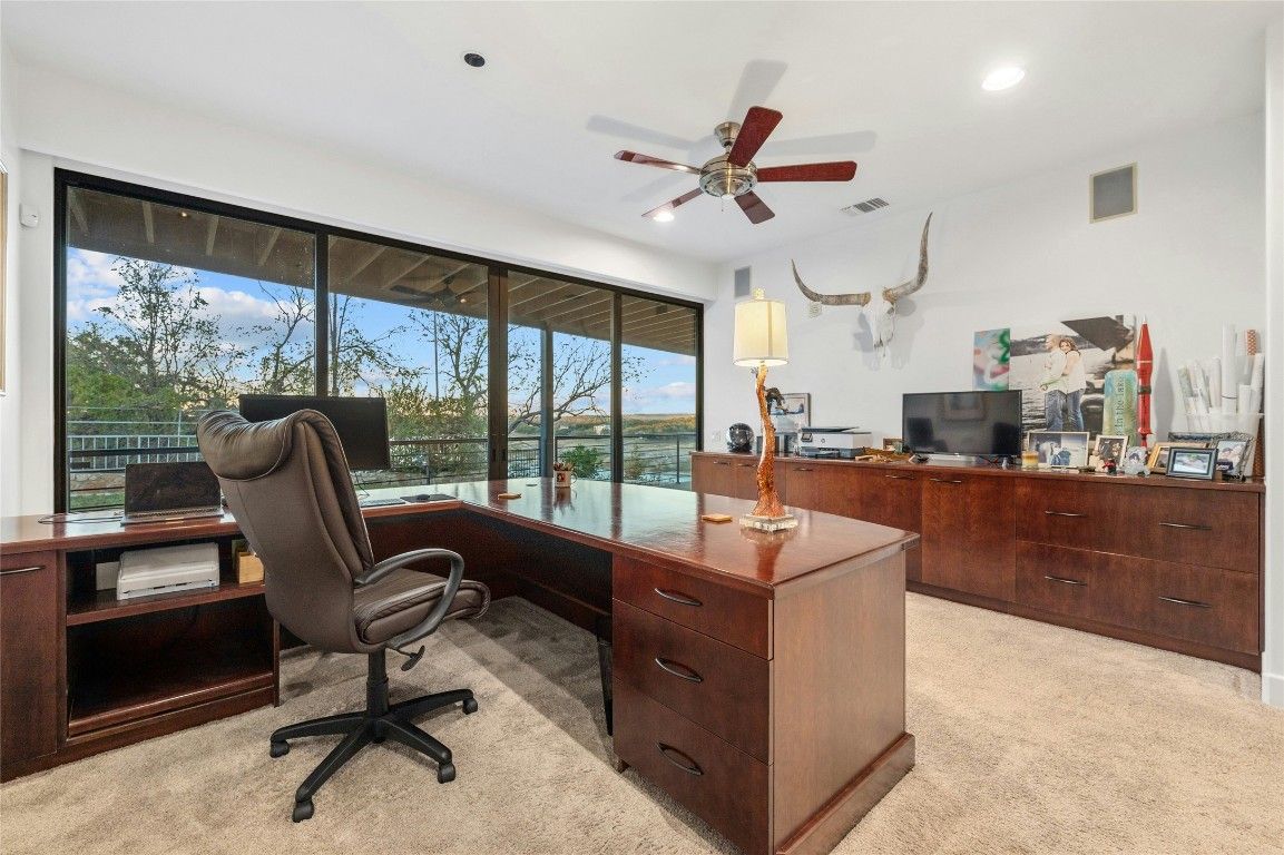 Home Office, Interior, Recessed Lighting