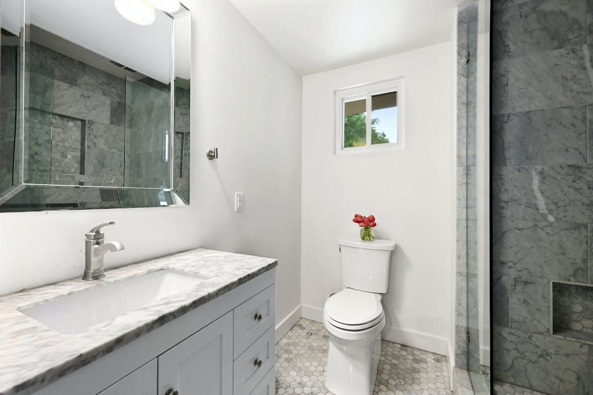 Bathroom, Interior, Marble Walls