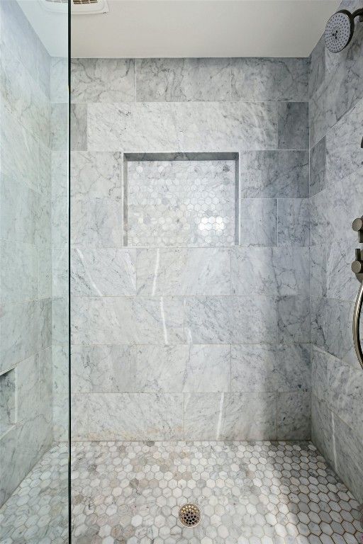 Bathroom, Glass Shower, Interior, Marble Walls