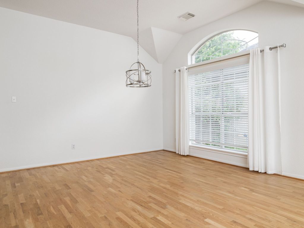 Chandelier, Empty room, Interior, Wood Texture Flooring