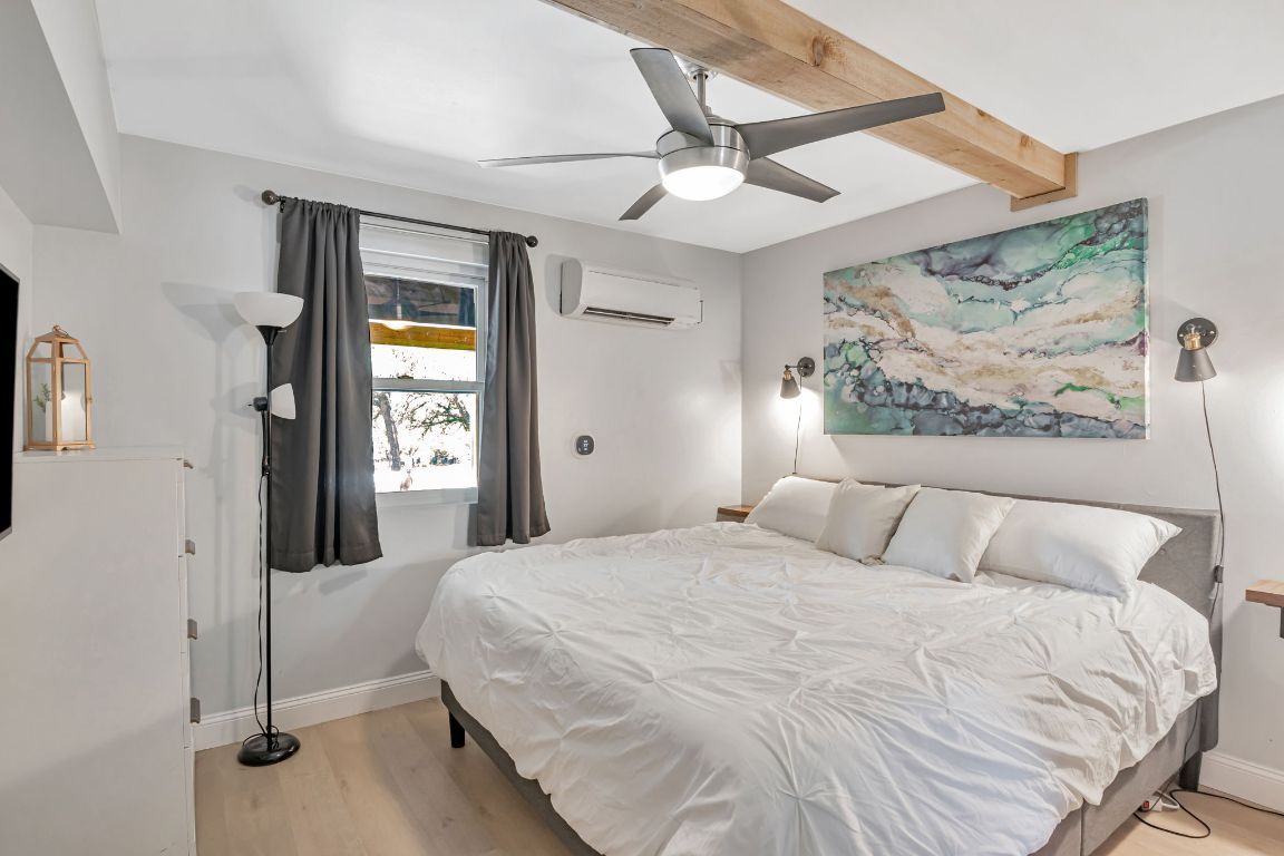 Bedroom, Interior, Wooden Beams, Wood Texture Flooring