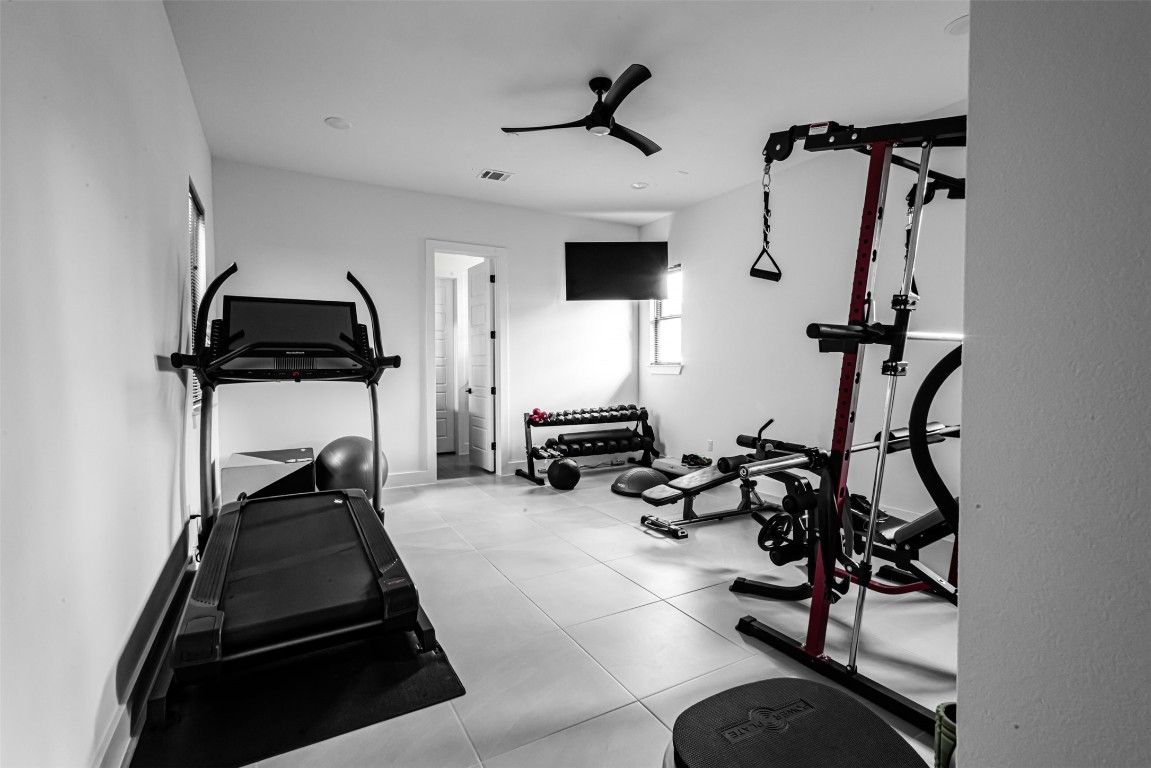 Fitness Equipment, Interior, Recessed Lighting