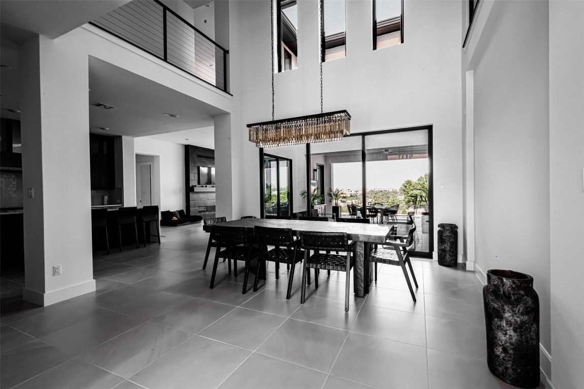 Chandelier, Dining room, Interior, Recessed Lighting